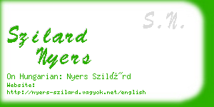 szilard nyers business card